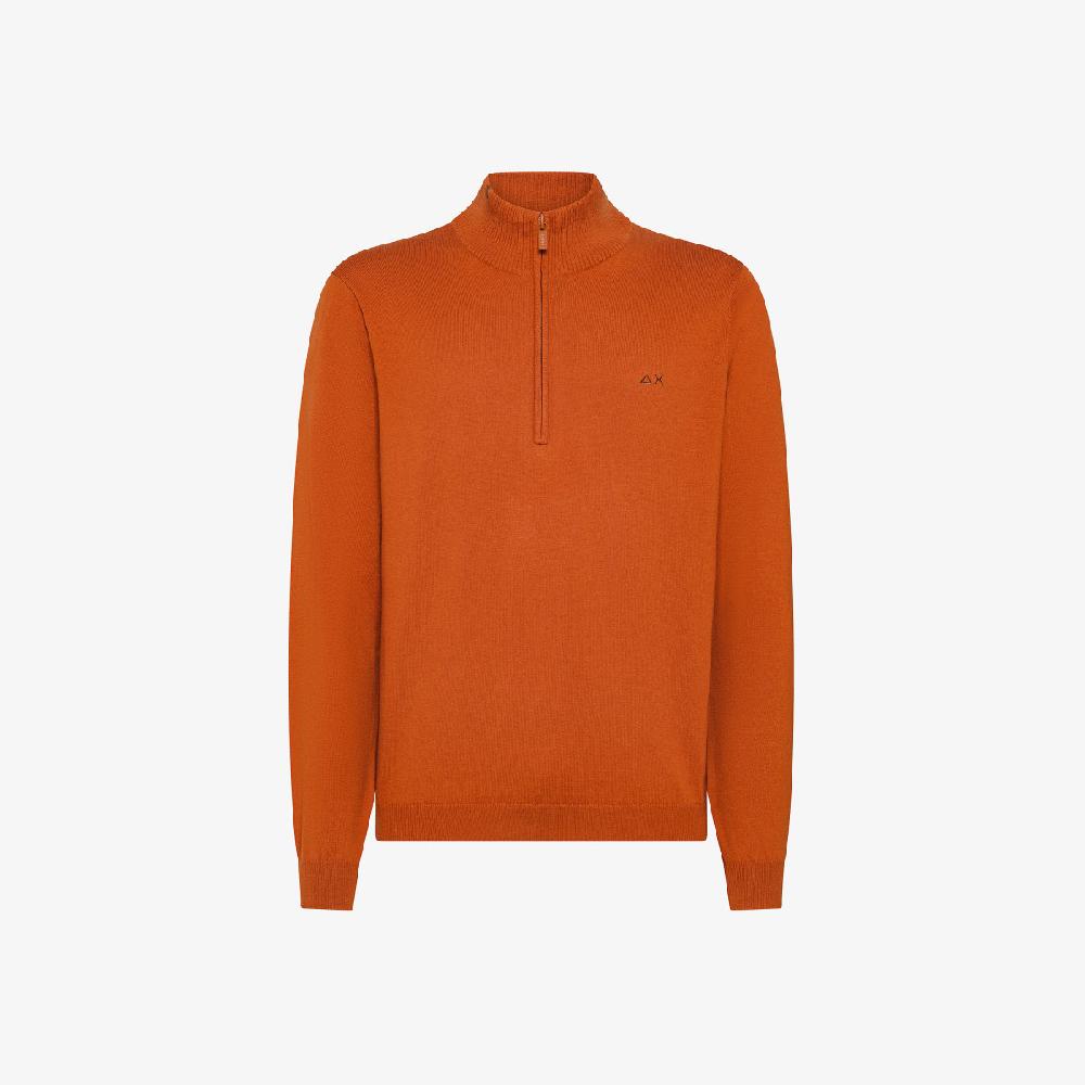 Sun 68 Maglia In Lana E Cotone Con Zip - Uomo