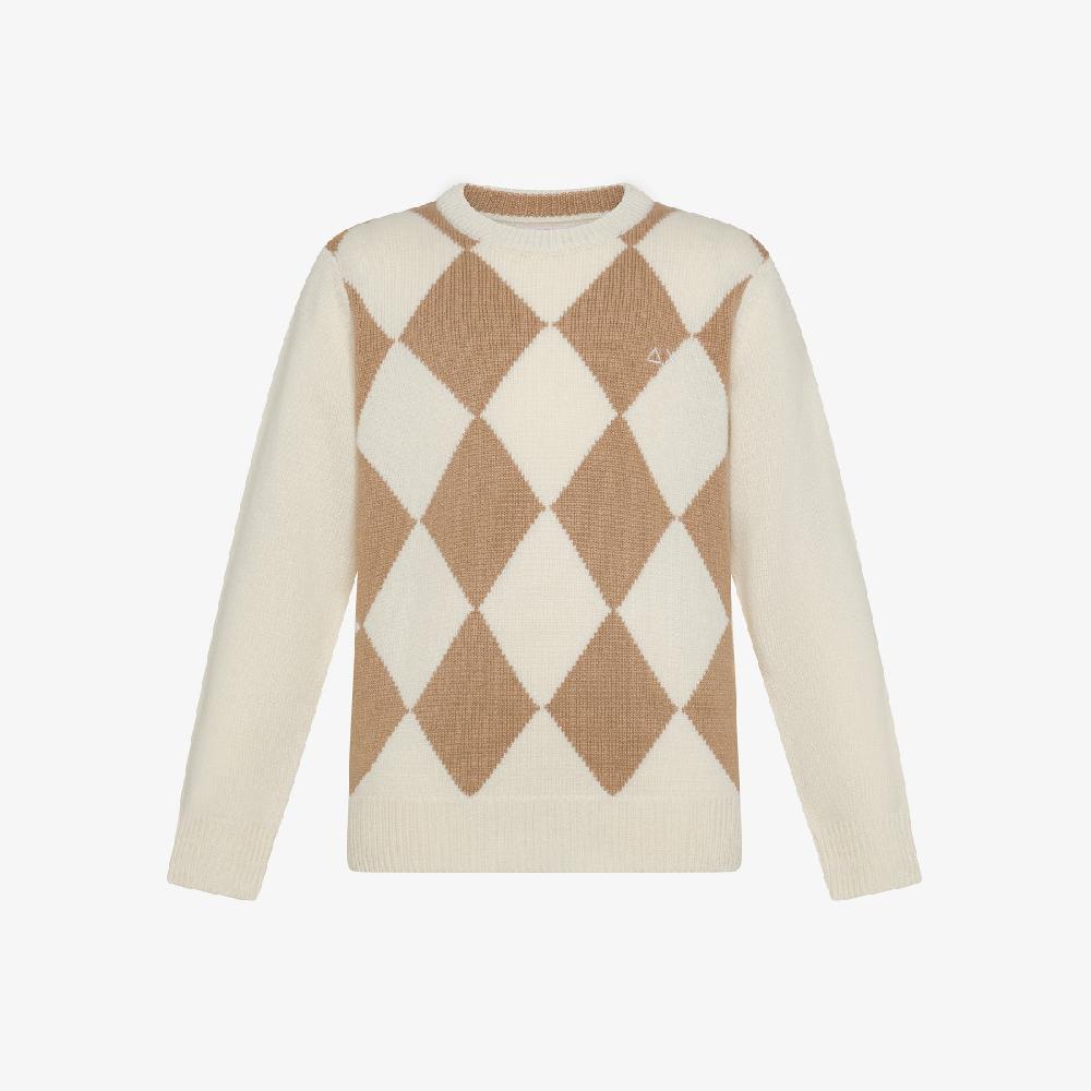 Sun 68 Maglia Jacquard In Lana E Cashmere - Bambino