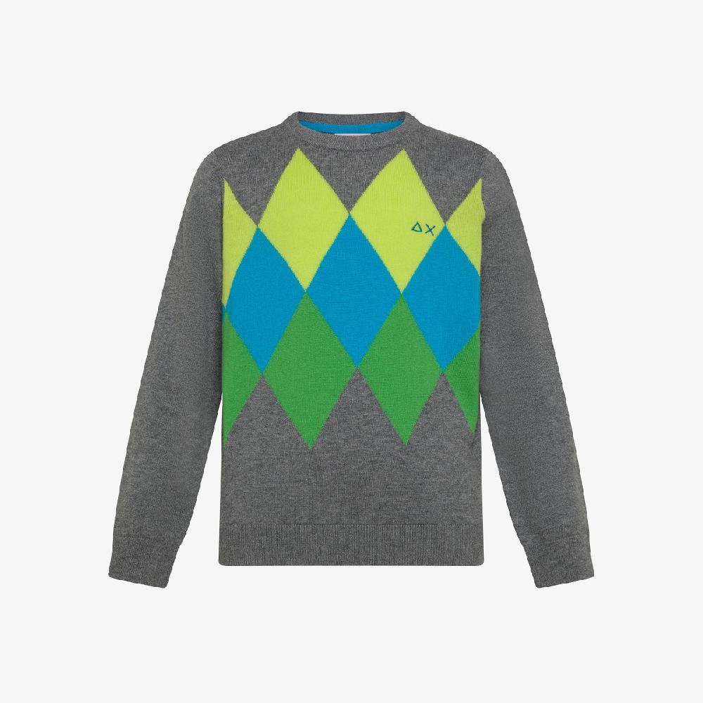 Sun 68 Maglia Jacquard In Lana E Cotone - Bambino