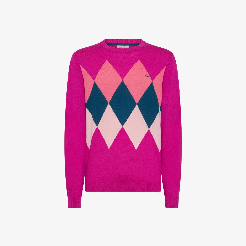 Sun 68 Maglia Jacquard In Lana E Cotone - Uomo