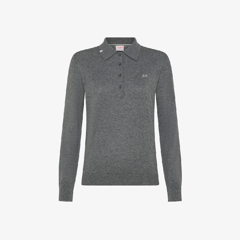 Sun 68 Polo In Maglia Di Lana E Cotone - Donna