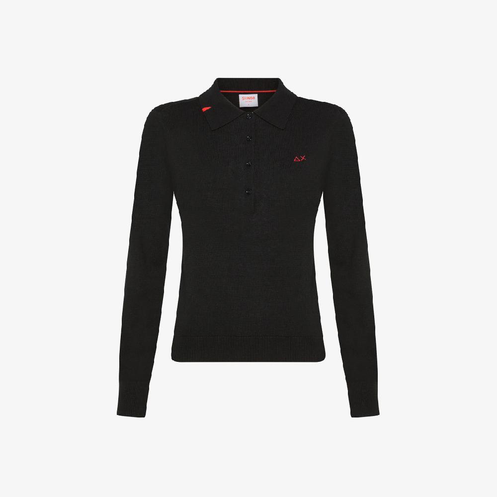 Sun 68 Polo In Maglia Di Lana E Cotone - Donna
