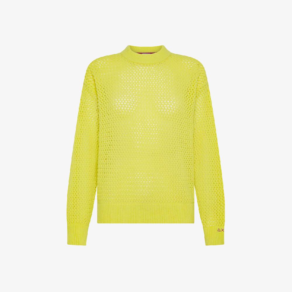 Sun 68 Round Neck Hole Knit - Donna