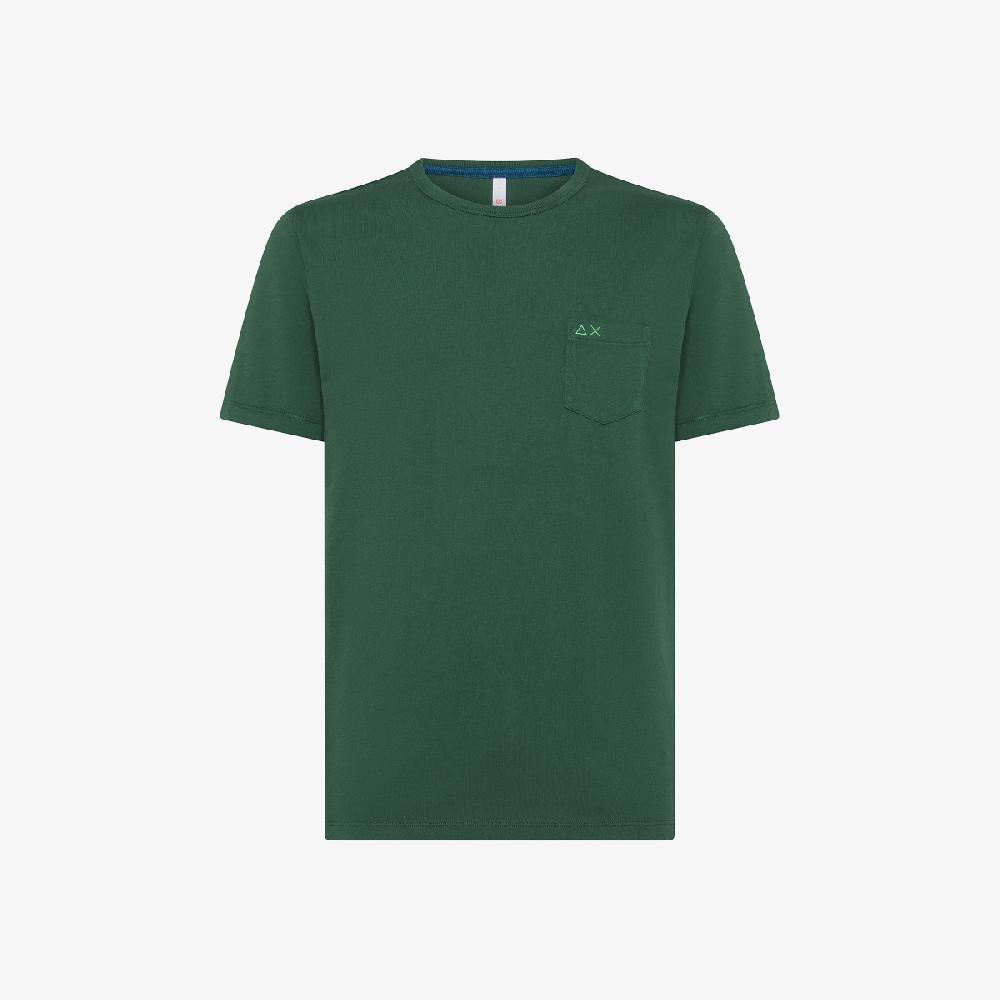 Sun 68 T-shirt In Cotone Con Taschino - Uomo