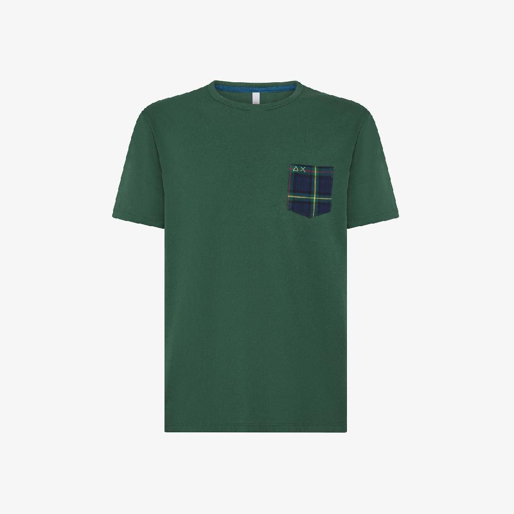 Sun 68 T-shirt In Cotone Con Taschino - Uomo