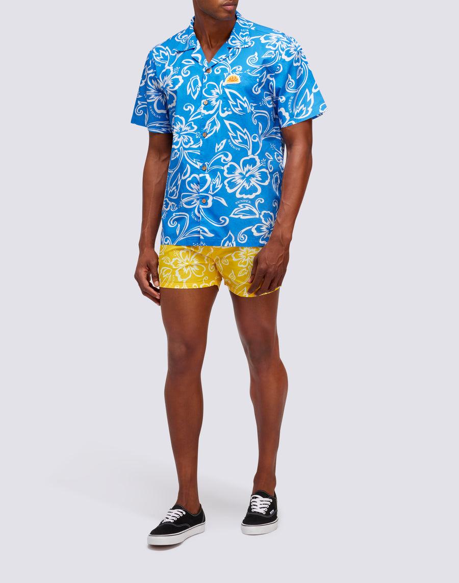 Sundek CAMICIA CON STAMPA HIBISCUS VINTAGE M817shmu1ia-616ia