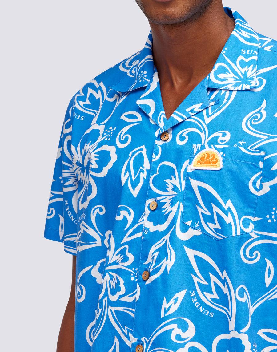 Sundek CAMICIA CON STAMPA HIBISCUS VINTAGE M817shmu1ia-616ia