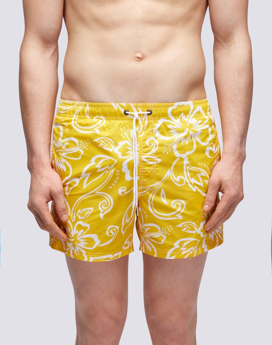 Sundek COSTUME A PANTALONCINO CORTO VITA ELASTICATA STAMPA ARCHIVE HIBISCUS M504bdta1ia-a29ia
