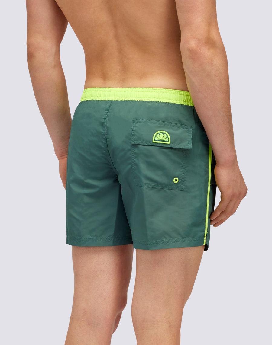 Sundek COSTUME CORTO VITA ELASTICATA ICONIC TAFFETA CON PIPING A CONTRASTO M732bdta100-a1601