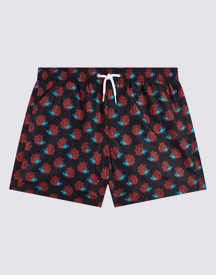 Sundek Costume Da Bagno Corto A Vita Elasticata Microstampa Seabed M633bdrt44b-7734b