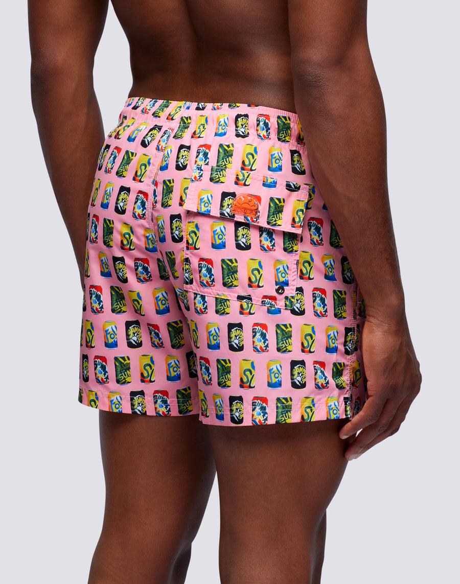 Sundek Costume Da Bagno Corto A Vita Elasticata Microstampa Color Plinking M633bdrt46b-0046b