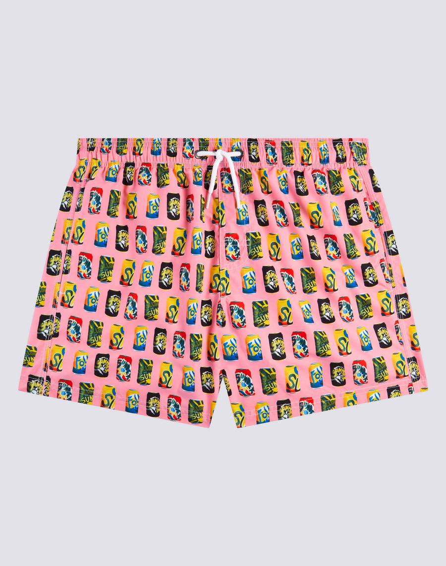 Sundek Costume Da Bagno Corto A Vita Elasticata Microstampa Color Plinking M633bdrt46b-0046b