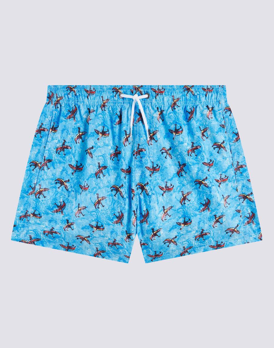 Sundek Costume Da Bagno Corto A Vita Elasticata Microstampa Banana Surf M505bdrt3li-004li