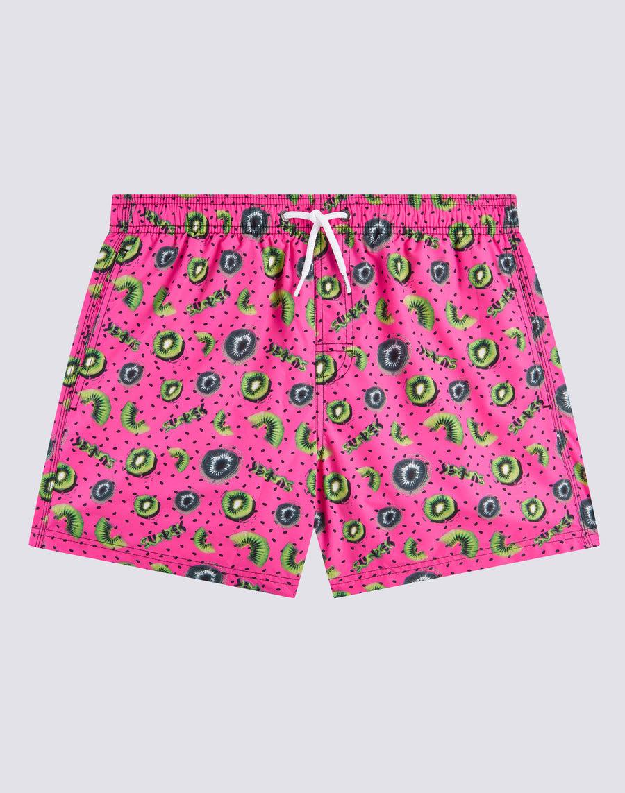 Sundek Costume Da Bagno Corto A Vita Elasticata Microstampa Kiwi Boost M633bdrt4gu-082gu