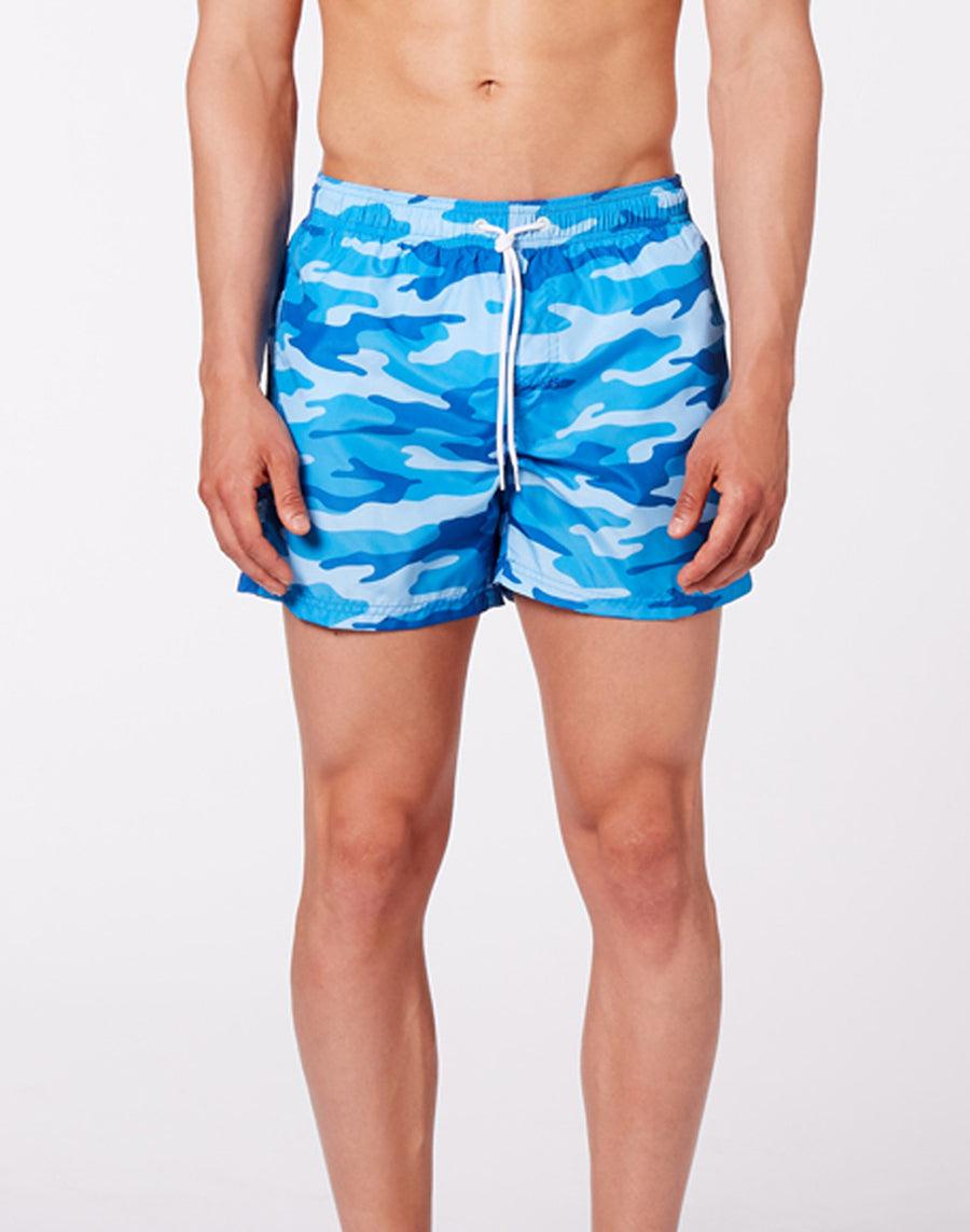 Sundek Costume Da Bagno Corto Vita Elasticata Con Stampa Camou M504bdp03wm-115wm