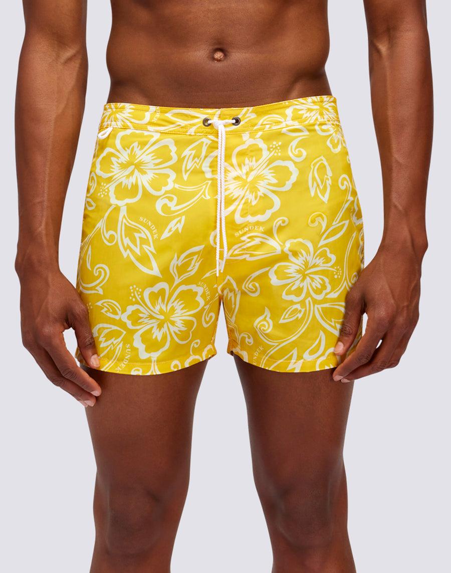 Sundek COSTUME DA BAGNO CORTO VITA ELASTICATA ICONIC TAFFETA CON STAMPA VINTAGE M501bdta1ia-a29ia