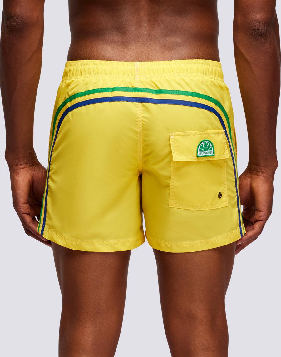 Sundek Costume Da Bagno Corto Vita Elasticata Iconic Taffeta M504bdta100-69002