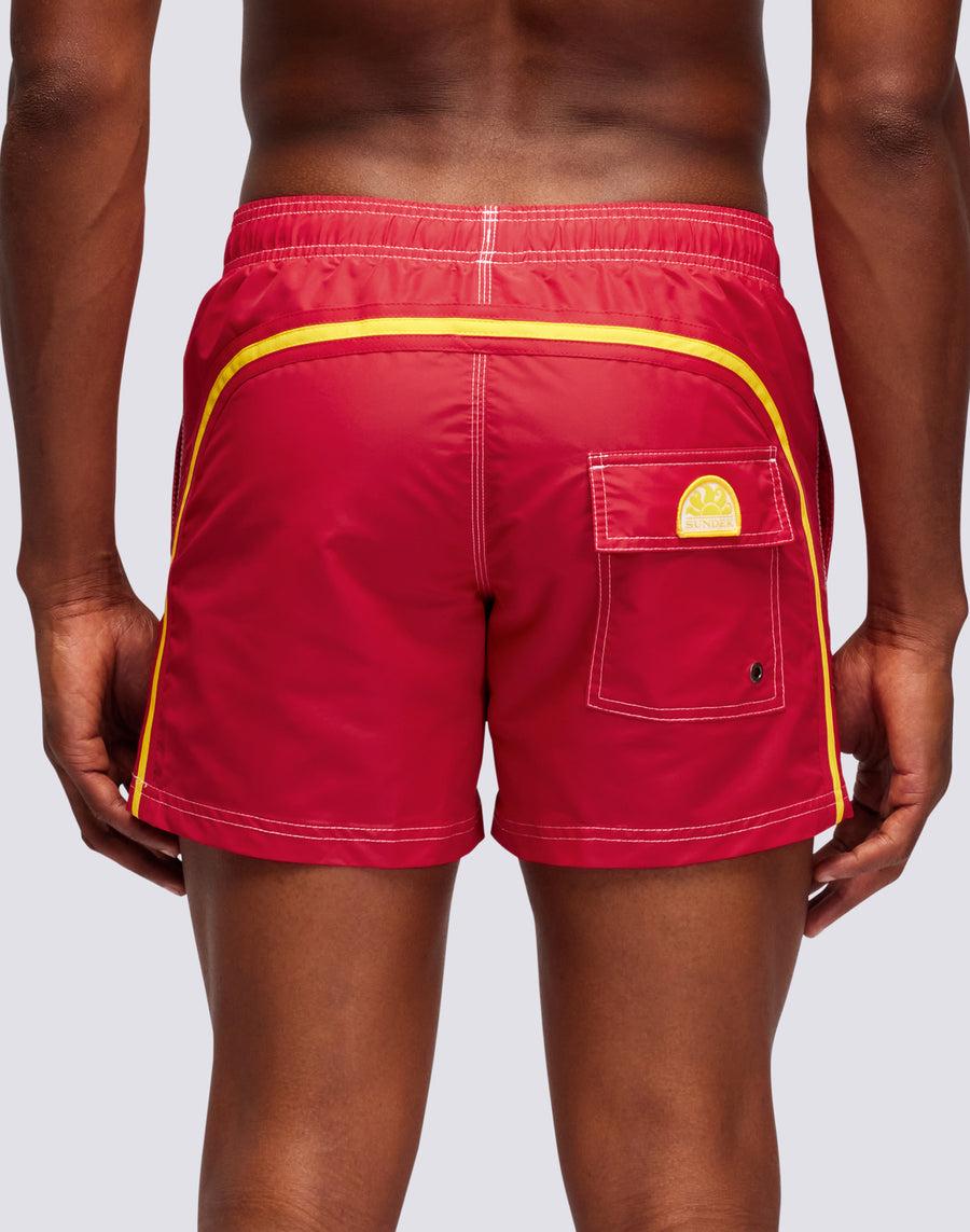 Sundek Costume Da Bagno Corto Vita Elasticata Iconic Taffeta Bandiera Spagna M504bdta100-42305