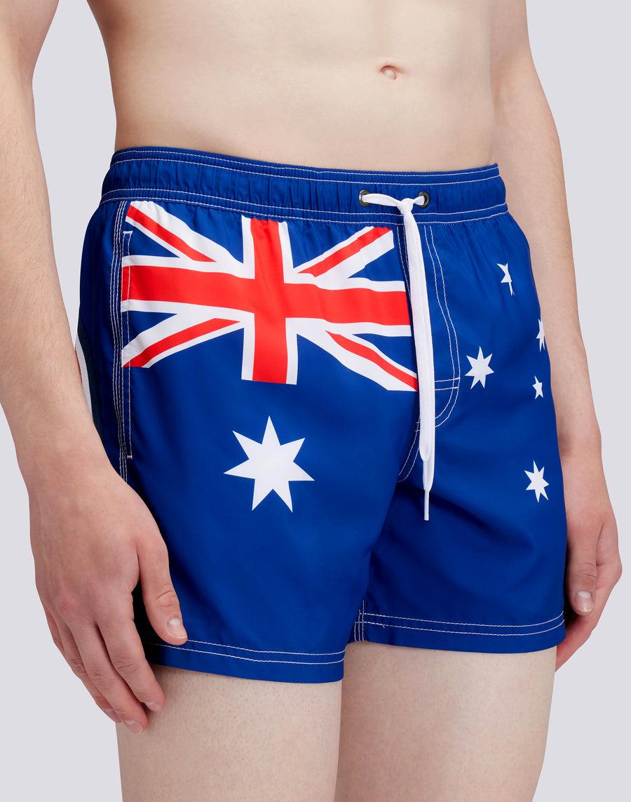 Sundek COSTUME DA BAGNO CORTO VITA ELASTICATA POLIESTERE RICICLATO REPREVE® BANDIERA AUSTRALIA M504BDRT3FG629FG