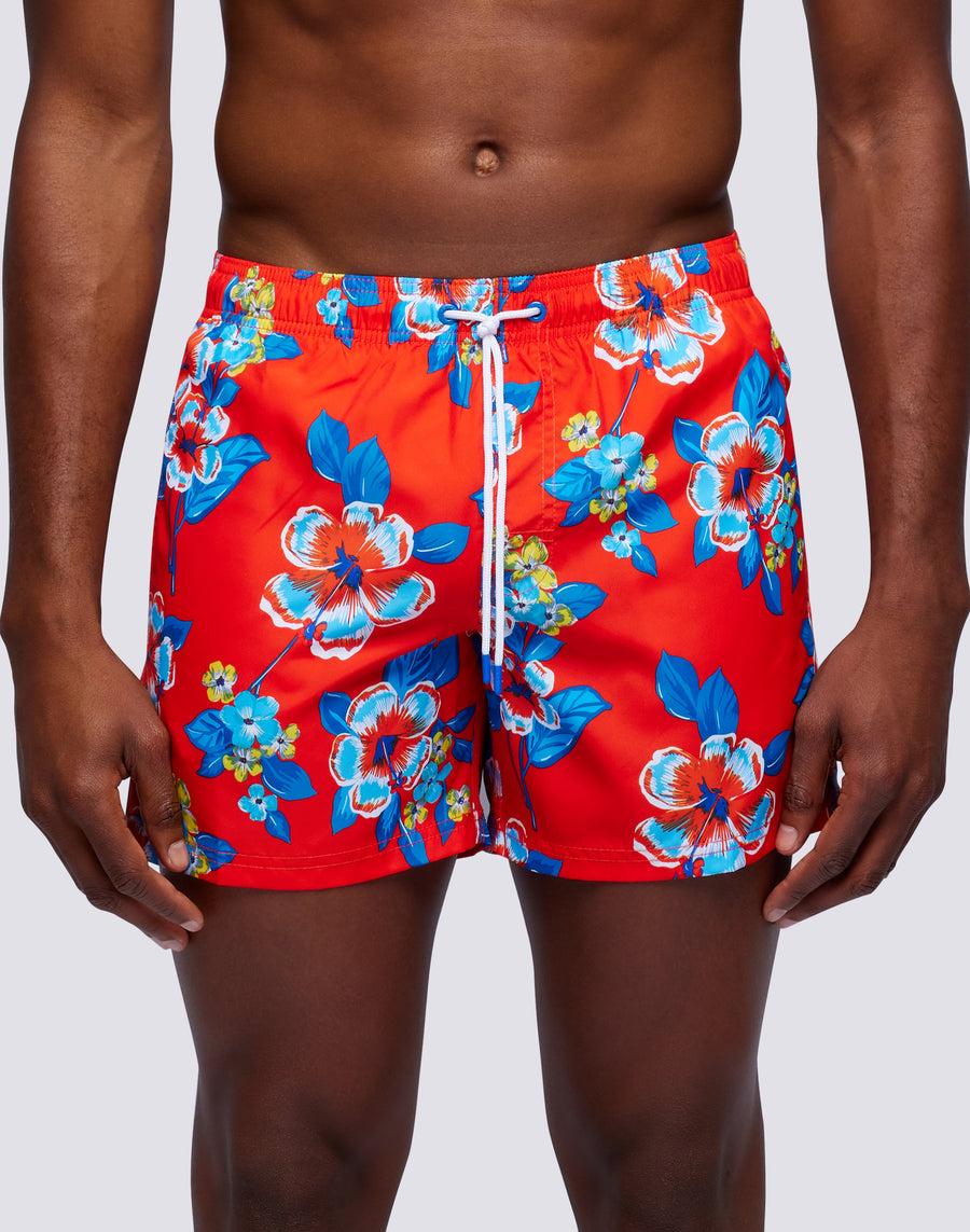 Sundek Costume Da Bagno Corto Vita Elasticata Repreve® Con Stampa Hibi Pansy M274ssl414m-a224m