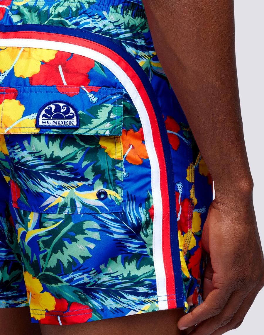 Sundek Costume Da Bagno Corto Vita Elasticata Repreve® Con Stampa Masterpiece M504bdrt34m-0064m