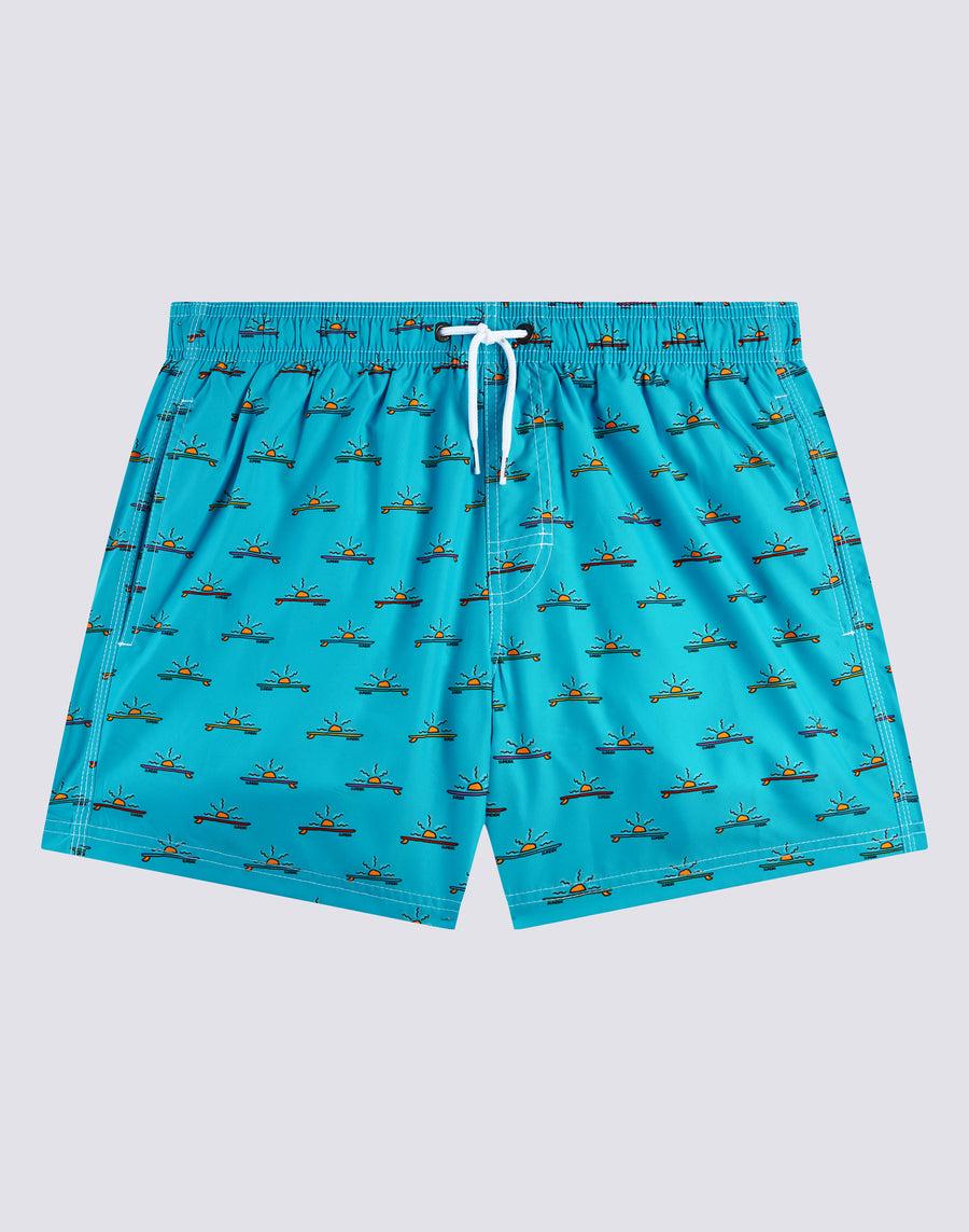 Sundek Costume Da Bagno Corto Vita Elasticata Stampa Sunboard Repreve® M504bdrt34m-a224m