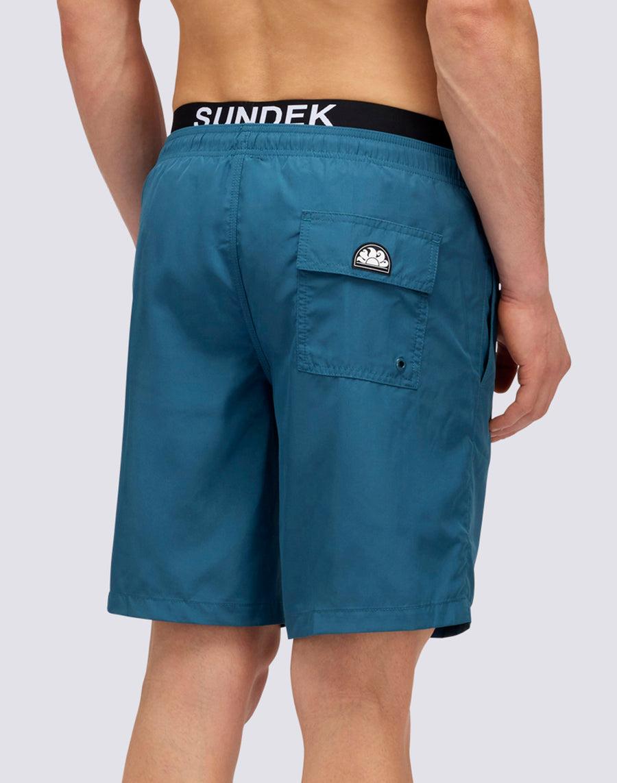 Sundek COSTUME DA BAGNO LUNGO VITA ELASTICATA CON ELASTICO LOGO LIGHT POLY M729bdp0300-a3401