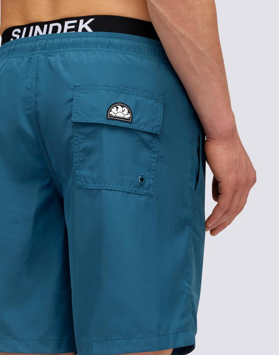 Sundek COSTUME DA BAGNO LUNGO VITA ELASTICATA CON ELASTICO LOGO LIGHT POLY M729bdp0300-a3401