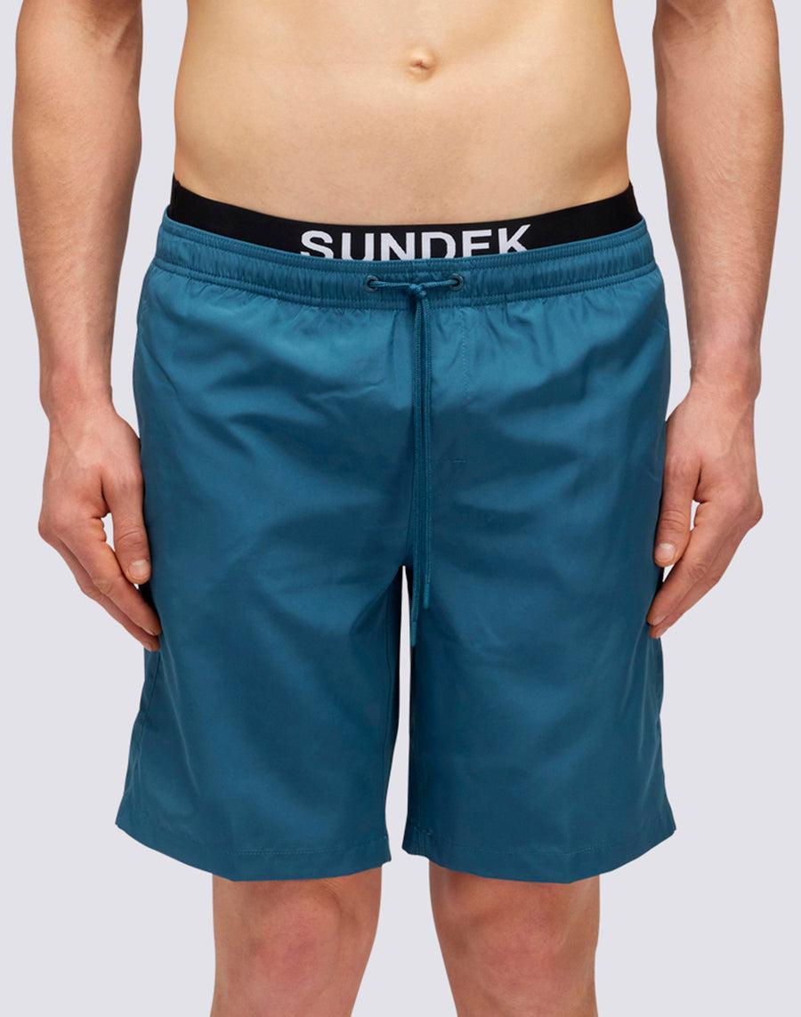 Sundek COSTUME DA BAGNO LUNGO VITA ELASTICATA CON ELASTICO LOGO LIGHT POLY m729bdp0300-a3401