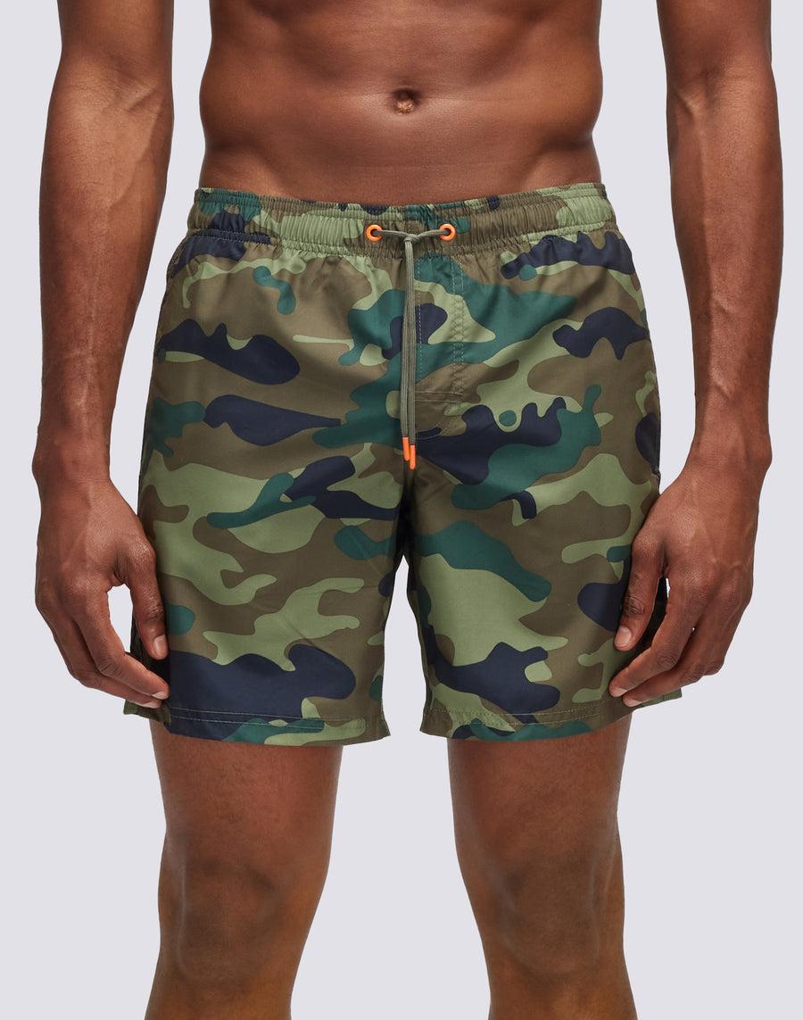 Sundek Costume Da Bagno Medio Vita Elasticata Con Stampa Camou M505BDP0153-63953