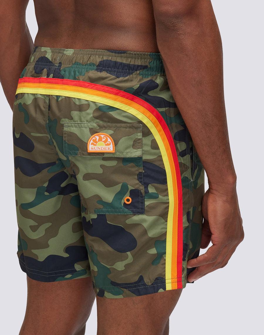 Sundek Costume Da Bagno Medio Vita Elasticata Con Stampa Camou M505BDP0153-63953