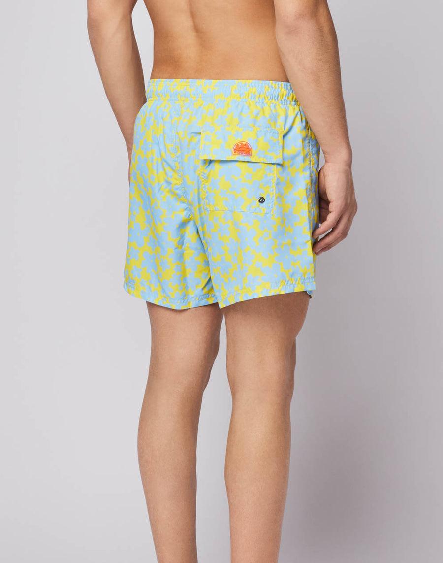 Sundek Costume Da Bagno Uomo Famiglia Fiori M633bdrt4yp-321yp