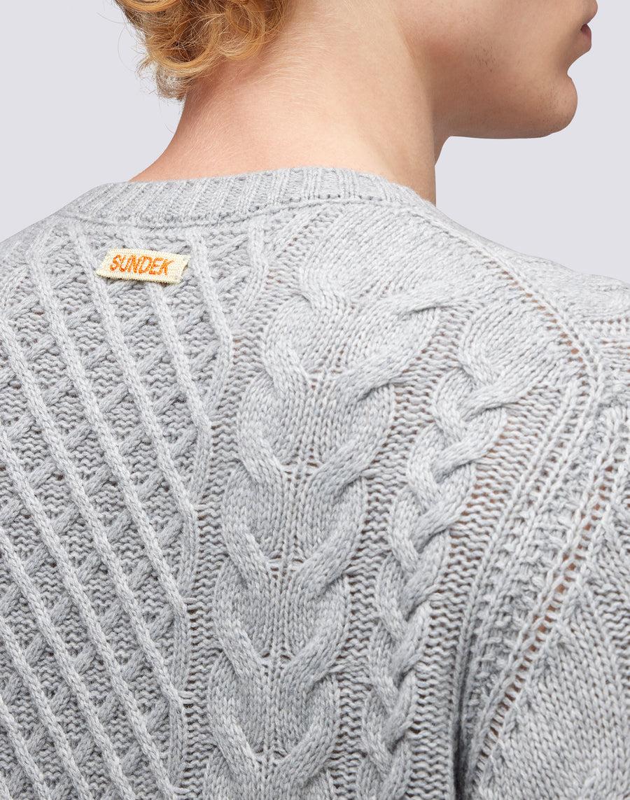 Sundek maglione a girocollo misto cashmere M354KIWS100-02900