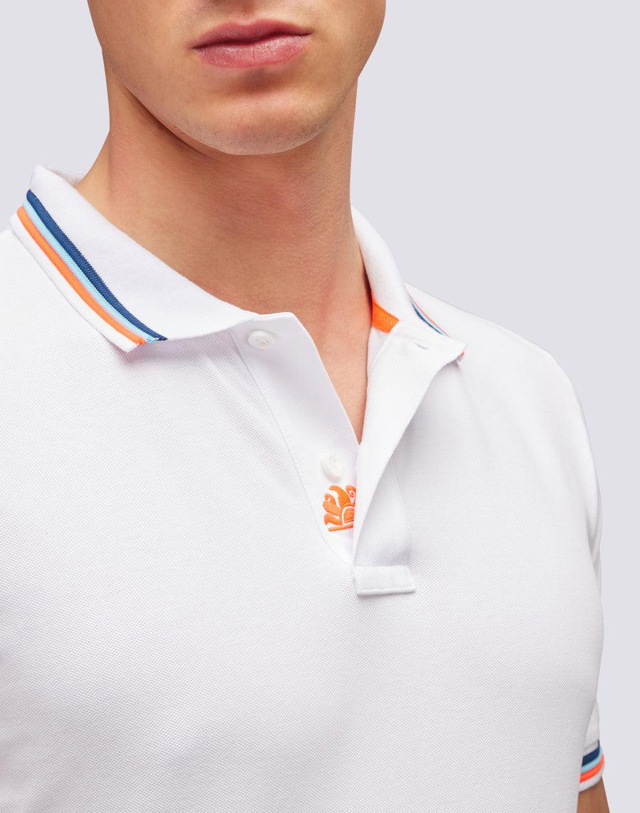 Sundek Polo Brice In Cotone Piquet Con Dettagli Tricolor M779PLJ6500-00634