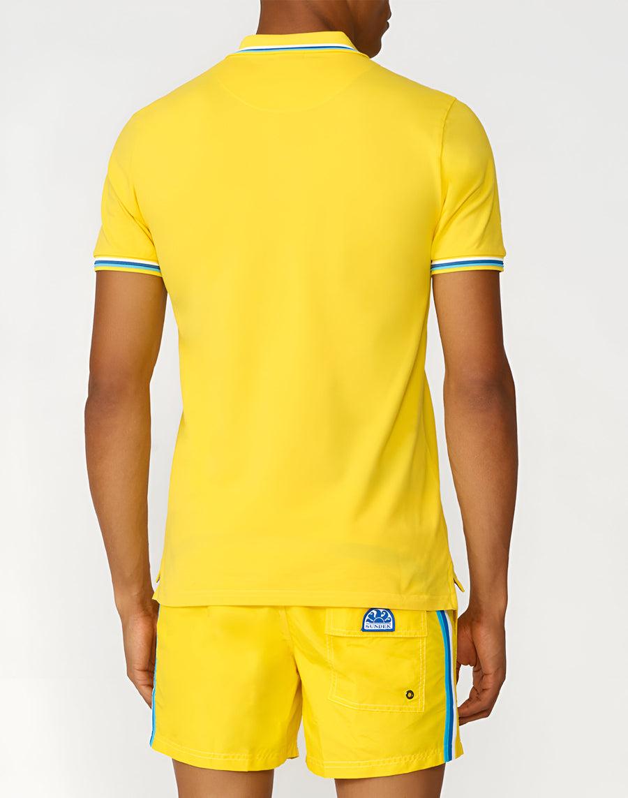 Sundek Polo Brice In Cotone Piquet Con Dettagli Tricolor M779PLJ6500-77202