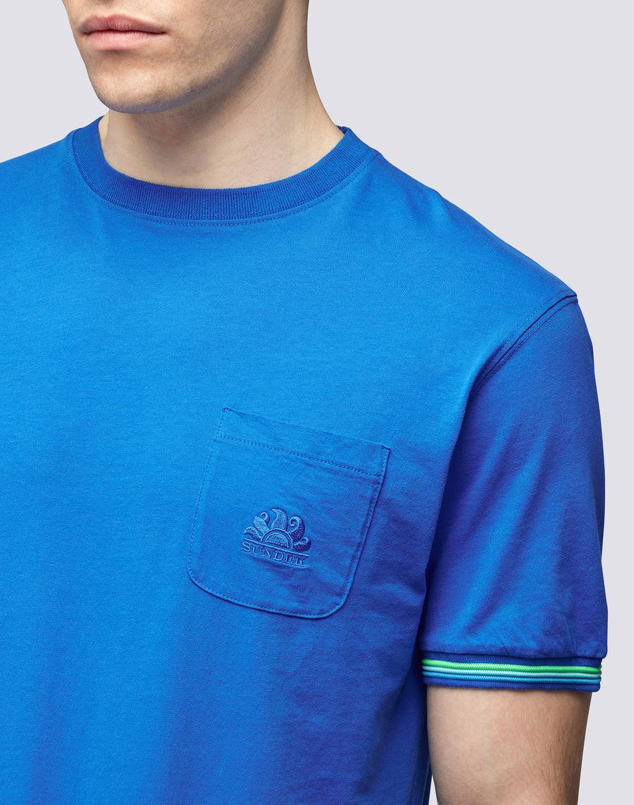 Sundek T-SHIRT FINN GIROCOLLO CON TASCHINO