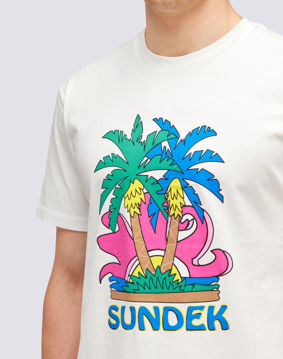 Sundek T-SHIRT ISLAND PRINT m613tejr900-03900