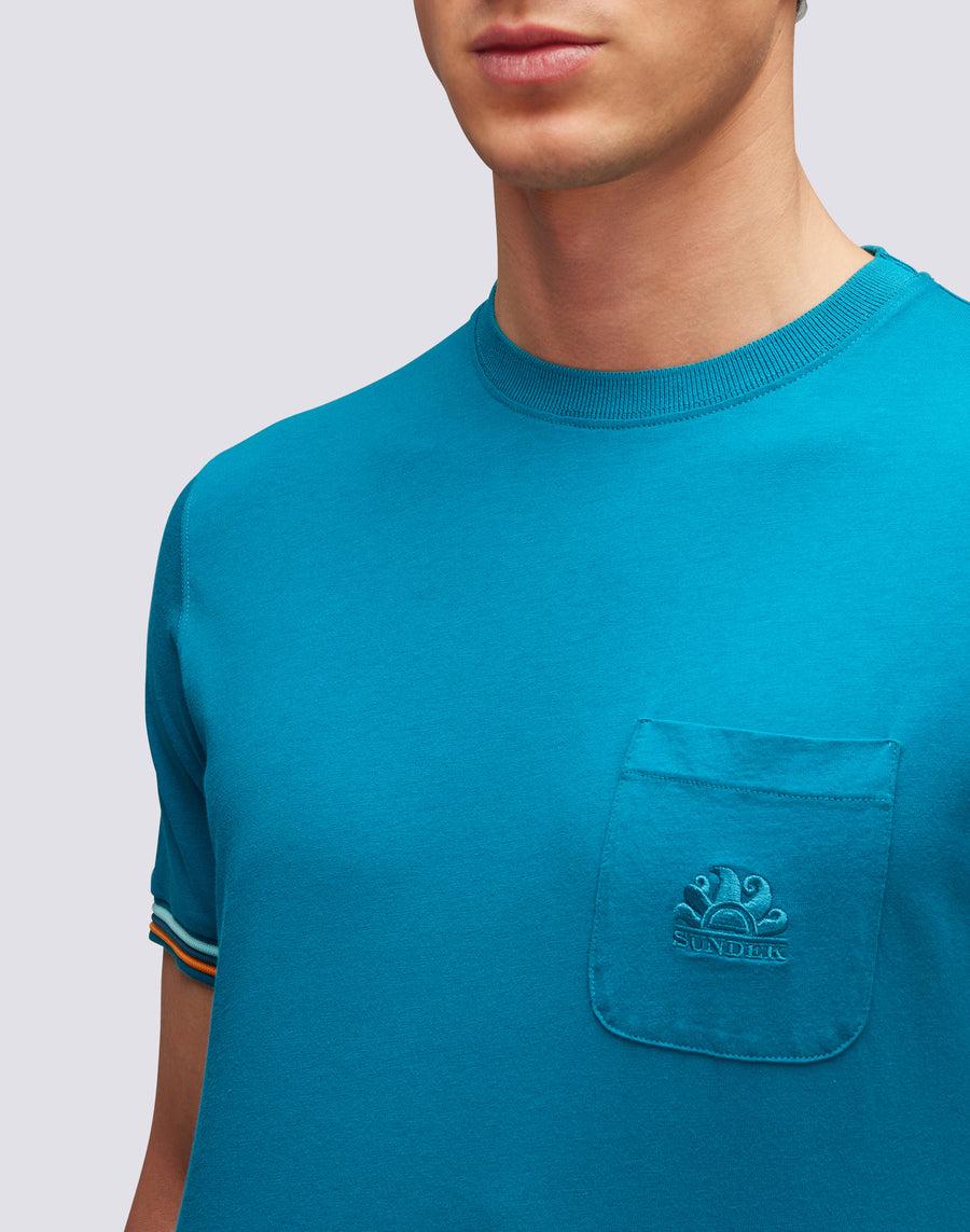 Sundek T-SHIRT FINN GIROCOLLO CON TASCHINO M775tej7800-01203