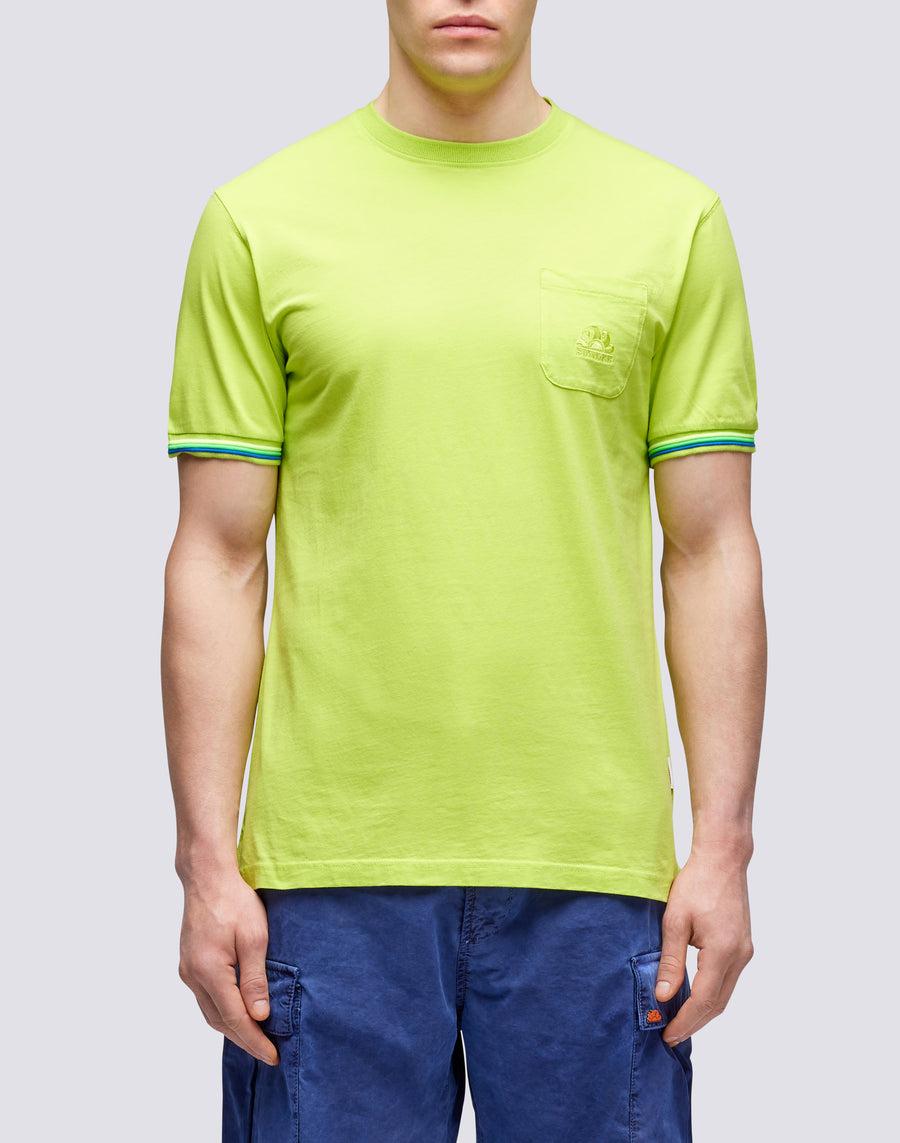 Sundek T-SHIRT FINN GIROCOLLO CON TASCHINO m775tej7800-69101