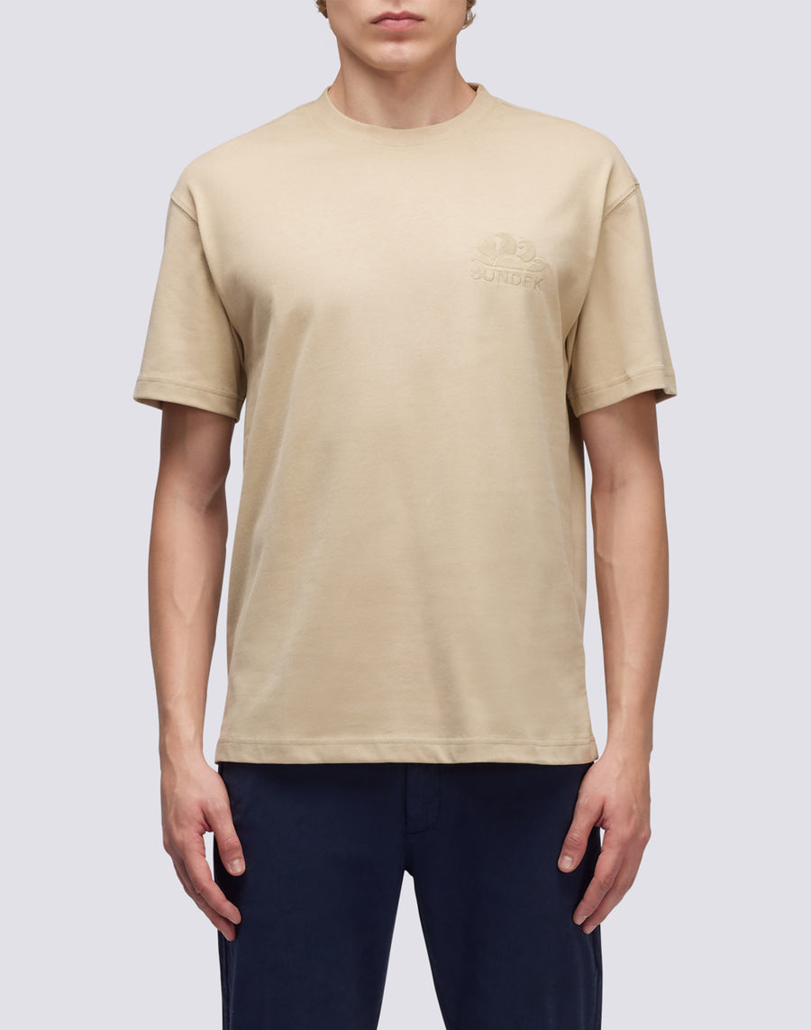 Sundek T-SHIRT GIROCOLLO CON LOGO RICAMATO M170TEJS700-65200