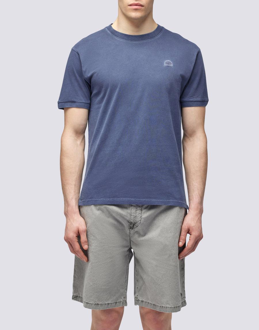 Sundek T-SHIRT NEW DEY GIROCOLLO TINTO CAPO CON LOGO M108tej78tc-00701