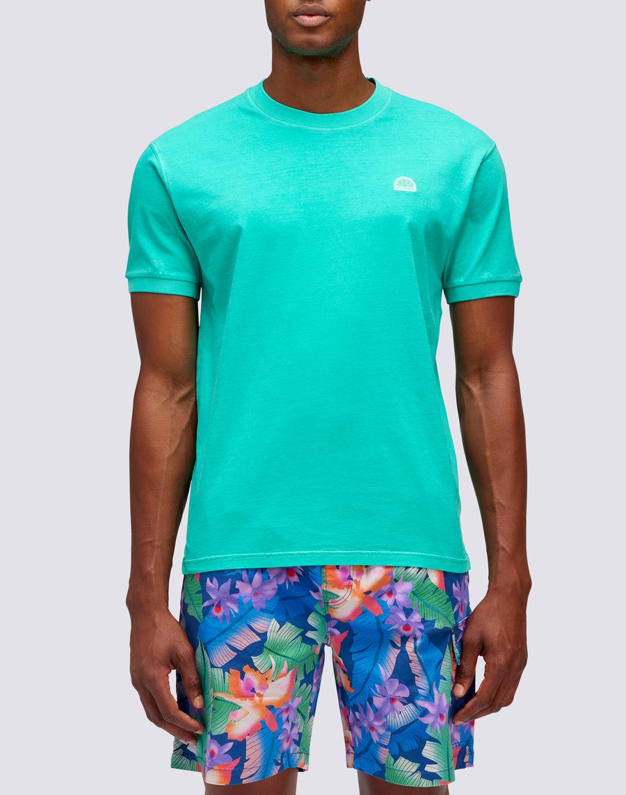 Sundek T-SHIRT NEW DEY GIROCOLLO TINTO CAPO CON LOGO M108tej78tc-a3201