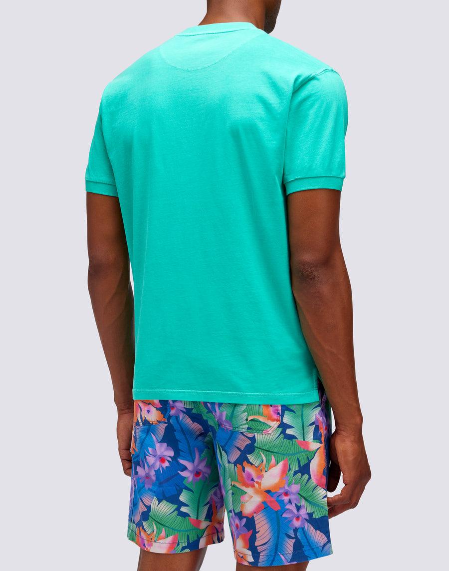 Sundek T-SHIRT NEW DEY GIROCOLLO TINTO CAPO CON LOGO M108tej78tc-a3201