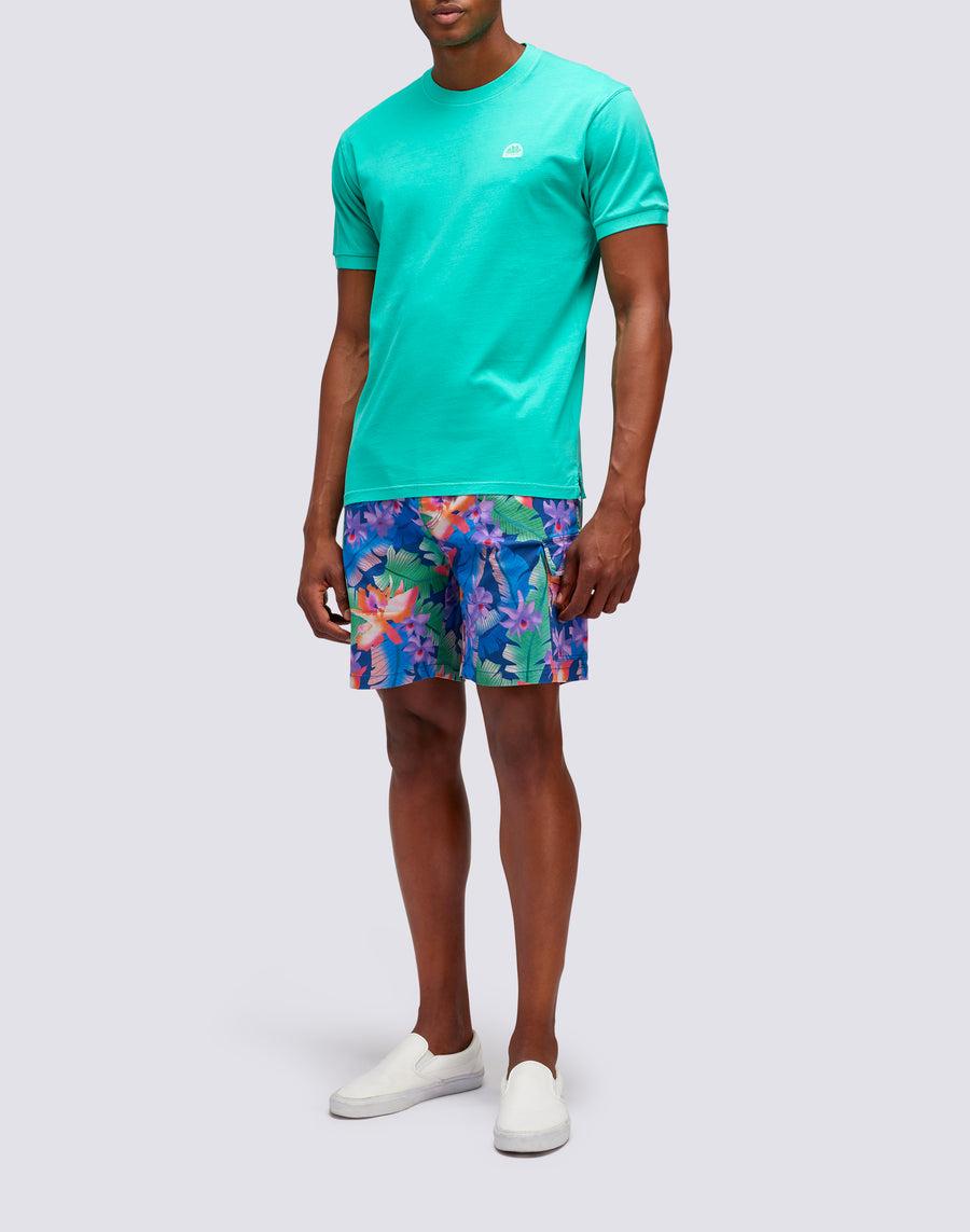 Sundek T-SHIRT NEW DEY GIROCOLLO TINTO CAPO CON LOGO M108tej78tc-a3201