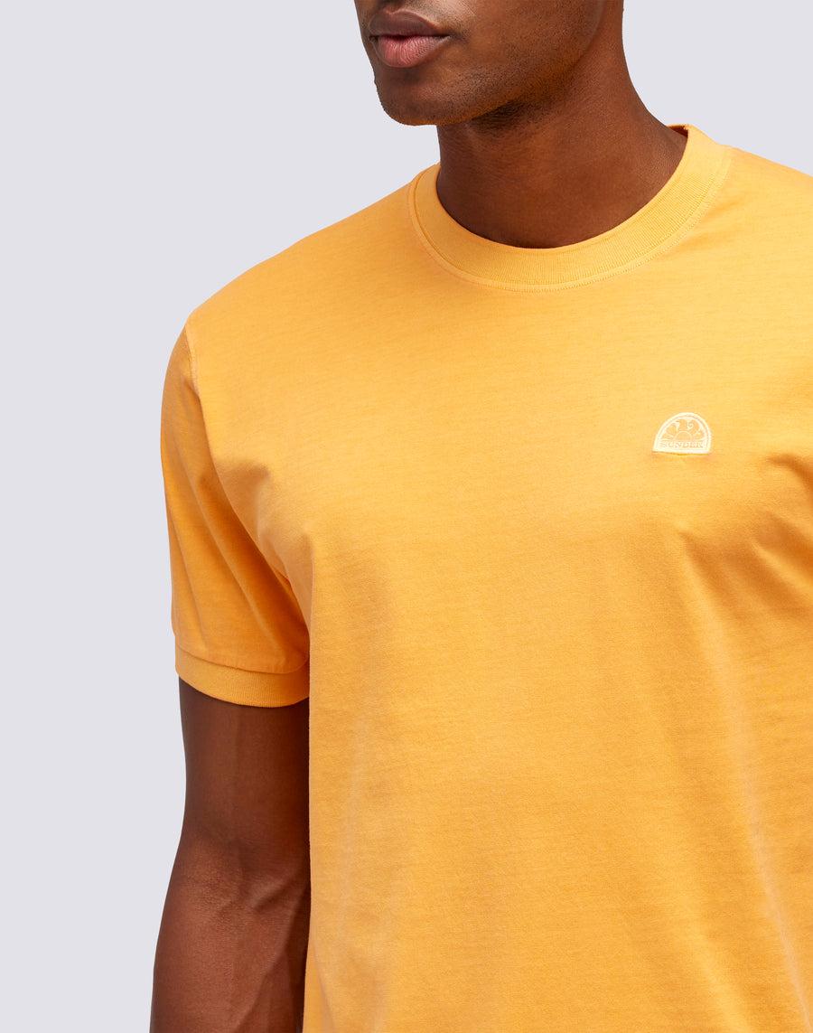 Sundek T-SHIRT NEW DEY GIROCOLLO TINTO CAPO CON LOGO m108tej78tc-a3301