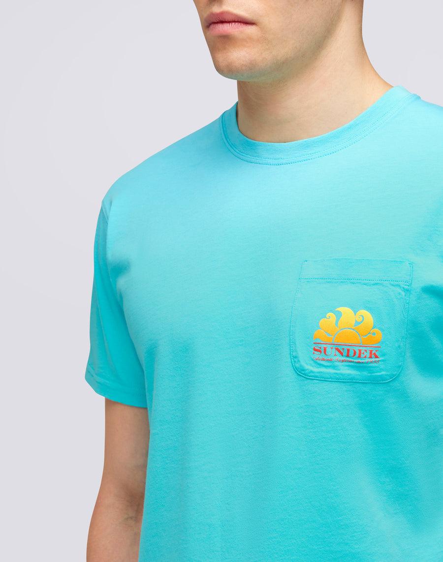 Sundek T-SHIRT NEW HERBERT GIROCOLLO CON MAXI-LOGO M028tej7800-05200
