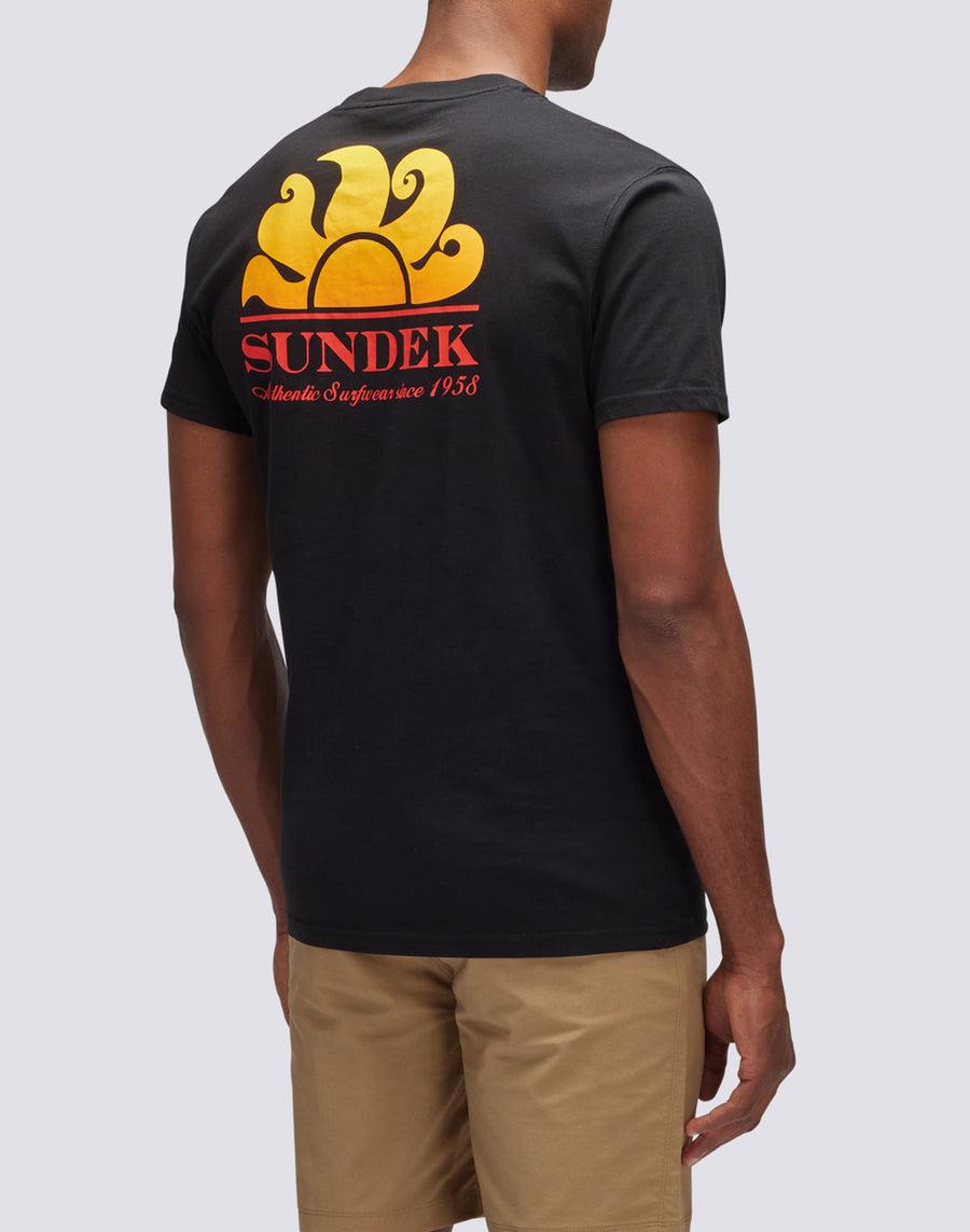 Sundek t-shirt new herbert girocollo con maxi-logo M028TEJ7800-00400