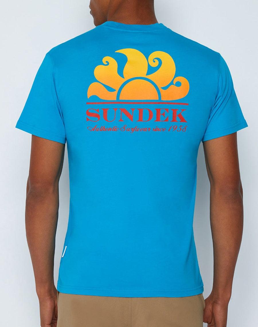 Sundek t-shirt new herbert girocollo con maxi-logo M028TEJ7800-67400