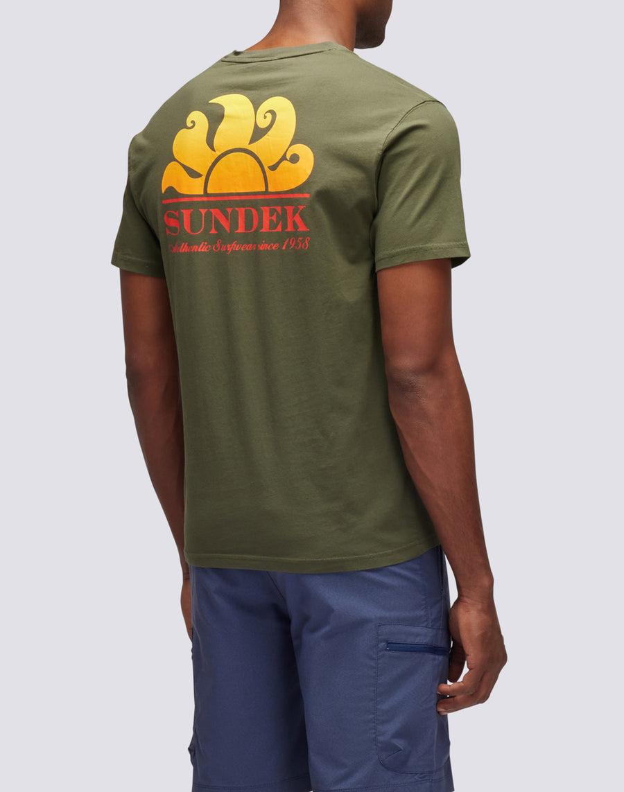 Sundek t-shirt new herbert girocollo con maxi-logo M028TEJ7800-30200