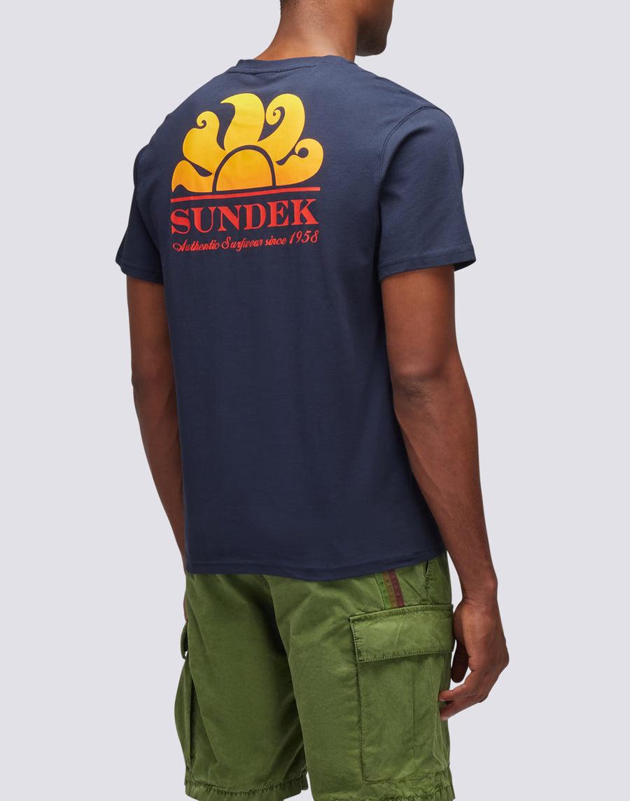 Sundek t-shirt new herbert girocollo con maxi-logo M028TEJ7800-00700